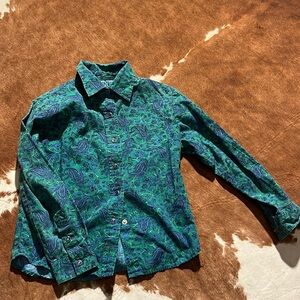 Girls snap shirt medium